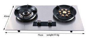 Lyroe Appareils Ménagers De Cuisine Gaz <span class=keywords><strong>Propane</strong></span> GPL 2 En Acier Inoxydable Contrôle De Temps Cuisinière À Gaz/Plaques de Cuisson Avec Le <span class=keywords><strong>Prix</strong></span> D'usine - Product Image 2
