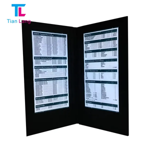 <b>Rechargeable</b> LED Illuminated A4 Menu Book <b>Double</b> Sided PU Leather Table Menu for Nightclubs and Restaurants - Product Image 6