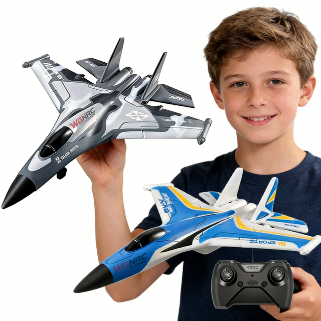 WGNRC G1 Remote Control Fixed Wing Flying Fighter Toys Large Size Rc Glider Model 2.4ghz Epp Foam Rc Aircraft Plane With Light