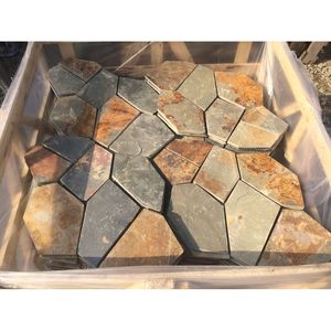 <span class=keywords><strong>Santa</strong></span> <span class=keywords><strong>Barbara</strong></span> 2,75 mq. Piastrella in Ardesia Naturale a Maglia per Pavimentazione Esterna - Product Image 5