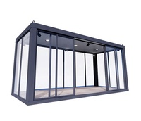Meilleures ventes : Maison conteneur modulaire préfabriquée portable pour extérieur, idéale pour café, bar ou magasin, à vendre