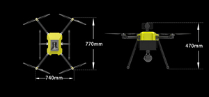 Drone de transport lourd hexacoptère industriel professionnel pour la livraison de nourriture, l'inspection des lignes électriques et la topographie par GPS RTK - Product Image 6