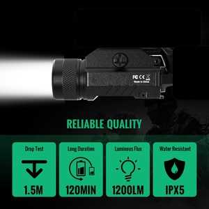 Siêu nhỏ gọn 1200 lumens nhôm Led cao nhấp nháy ánh sáng đèn pin IP65 không thấm nước> 208M chùm khoảng cách cho phạm vi phụ kiện - Product Image 6