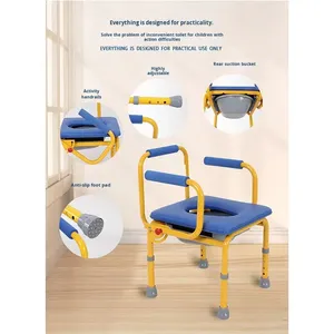 Barra de Apoyo Plegable Antideslizante de Acero Inoxidable y Plástico para Inodoro, Diseñada para Uso en Baños por Personas Mayores - Product Image 1