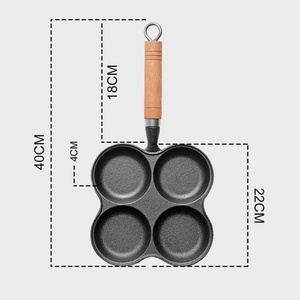 Sartén Antiadherente de Hierro Fundido de Diseño Moderno, Molde para Hamburguesas de Huevo con Cuatro Orificios, Forma Cuadrada para Cocina de Inducción, para Freír Desayunos - Product Image 6