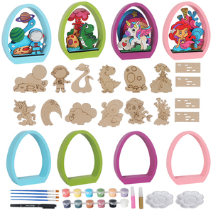 Giocattoli per Dipingere per Bambini, Kit in Legno per Esprimere la Creatività, Set Fai-da-Te con <span class=keywords><strong>Sirena</strong></span>, Unicorno, Dinosauro, Astronauta, per Bambini 8-13 Anni - Product Image 4