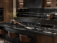 Dalle de granit Black Horse pour murs décoratifs de luxe, comptoirs et projets d'aménagement intérieur d'hôtels, découpe sur mesure