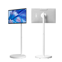 Televisor Inteligente IPS de 21.5 Pulgadas con Interfaz DP, Nueva Pantalla Táctil, Altavoz Integrado, Diseño Enrollable y Portátil con Ruedas