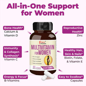 Suplemen Multivitamin Wanita Laris Manis untuk Energi, Suasana Hati, Rambut, Kulit, dan Kuku - Suplemen Multivitamin Harian - Product Image 5