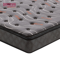 Matelas hybride LOONGFUNG, emballage enroulable, personnalisable pour la maison et l'hôtel, avec ressorts ensachés et mousse de charbon de bambou écologique, ODM/OEM