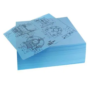 البطاقات الزرقاء بالجملة 80- 300gsm C2S مطلي مطفي ورقة بطاقات الفن أزرق CAD ورقة الرسم أو لفة