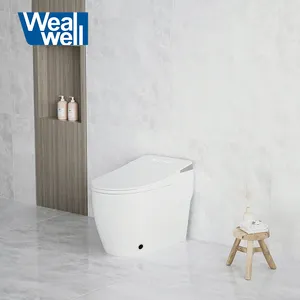 Automatic flushes smart toilet with ultra thin cover and HD LED screen electronic smart toilet