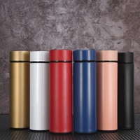 Flacon thermique numérique isolé sous vide en acier inoxydable de couleur personnalisée Bouteilles à eau à DEL intelligentes avec affichage de la température