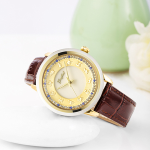 Montre de luxe avec cadran zodiacal en jade Hetian, bracelet en cuir, montre à quartz tendance pour couple, pour hommes et femmes - Product Image 6