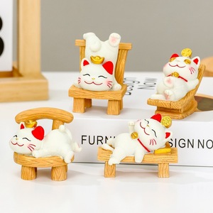 Lucky Cat Resin Figurine Multi Piece Set <b>Desk</b> Decoration Chinese New Year Gift Feng Shui Craft - Product Image 2