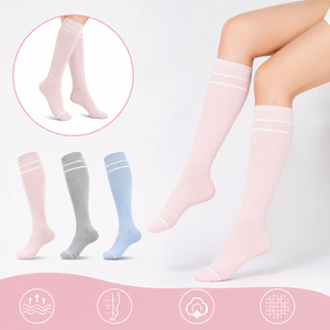 <span class=keywords><strong>Calcetines</strong></span> <span class=keywords><strong>de</strong></span> Compresión para Embarazo Personalizados 8-15 mmHg, <span class=keywords><strong>Calcetines</strong></span> <span class=keywords><strong>de</strong></span> Algodón hasta la Rodilla para Maternidad, Alivio <span class=keywords><strong>de</strong></span> la Hinchazón, OEM - Product Image 2
