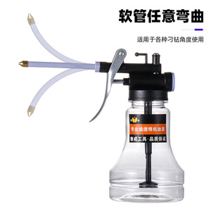 Pistolet à graisse manuel Ruwei transparent 350 ml haute pression avec embout en cuivre pour lubrification longue portée - Product Image 3