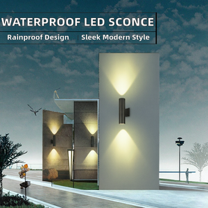 IP65 Outdoor Waterproof Aluminum Decorative LED Wall Sconce Modern Cylindrical Dimmable <b>Warm</b> White Living Room Wall <b>Lamp</b> - Product Image 2