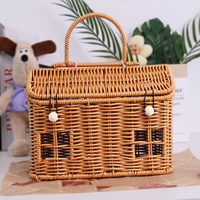 Panier décoratif pour le Nouvel An, idéal pour ranger les cadeaux de Noël, panier tissé pour biscuits, noix et bonbons
