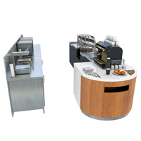 Kedai kopi kustom desain komersial Modern, Kedai Kopi Bar, peralatan konter