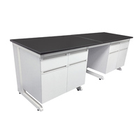 Bureau de laboratoire central tout acier établi de résistance chimique pour la biologie électronique pour les hôpitaux, les écoles et les universités