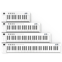 Controlador de teclado MIDI USB Midiplus X2 Mini de 25 teclas con almohadillas de ritmo Botones asignables MIDI y paquete de software incluido