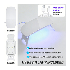 Kit de Resina Transparente para Joyería DIY, Lámpara LED UV, Moldes de Silicona, Lámina Brillante, MODELO para Llaveros, Flores, Colgantes, Pendientes - Product Image 4