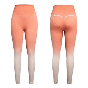 Pantalon de yoga taille haute à <span class=keywords><strong>dégradé</strong></span> fluide pour femme, leggings de sport froncés aux fesses, ensemble 2 pièces longueur cheville - Product Image 5