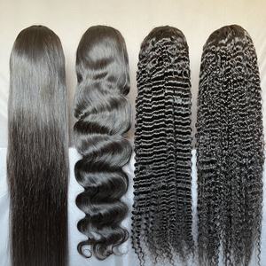 Perruques frontales en dentelle HD de 40 pouces, cheveux humains vierges bruts, 13x4, lisses, ondulés, bouclés, perruques frontales complètes en dentelle HD pour femmes noires - Product Image 6