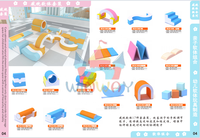 Aire de jeux pour enfants Winway : Combinaison de clôture anti-collision et de sacs souples, piscine à balles pour l'éveil, toboggan intérieur personnalisé Bobo