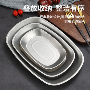 Stainless Steel Tray Rectangular For Hotel Food Coffee Tea Service Solid Color ASTM Standard - Product Image 4