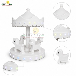 Carosello Elettrico Morbido Interamente Bianco di Alta Qualità con Design Personalizzato e Tazze Morbide, Attrezzatura per Giochi Morbidi per Bambini - Product Image 2