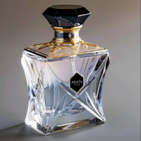 Bouteille de parfum de femme de parfum gris personnalisé en cristal royal emballage de forme spéciale Guangzhou opaque pour bouteilles de parfum