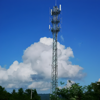 Torre de Protección Contra Rayos de Acero Galvanizado de Alta Resistencia, Torre de Telecomunicaciones Autoportante, Torre de Pararrayos