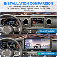 Autoradio Android multimédia NaviHua 15 pouces pour Jeep Wrangler JL Rubicon Gladiator 2018-2022, écran de voiture avec mise à niveau CarPlay