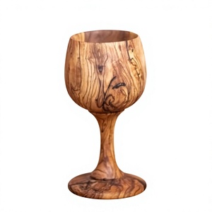 Copa de Vino de Madera Ecológica Hecha a Mano, Diseño Curvo Moderno, Capacidad de 250 ml, para Fiestas y Cócteles - Product Image 5
