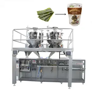 High Speed Seaweed Standup Pouch Filling Sealing Dried Food Premade Bag Packaging Machine