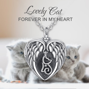 925 Sterling Silver <strong>Holds</strong> Pictures Dogs Pet Dog Cats <strong>Ashes</strong> Urn <strong>Necklace</strong> for Ahes - Product Image 2