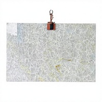 Dalle de calcite en marbre blanc de l'âge glacial naturel, luxe, rétroéclairage mural, LED photoélectrique, table à manger, îlot de cuisine, villa, salle de bain