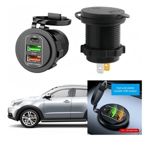 Accendisigari USB 12V-24V con Porta PD 3.0 e QC 3.0, <span class=keywords><strong>Presa</strong></span> USB Impermeabile per Auto <span class=keywords><strong>12</strong></span> <span class=keywords><strong>Volt</strong></span> - Product Image 3