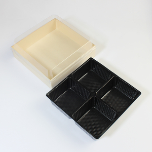 Traiteur pâtisserie Donuts Cake Snack Box avec boeuf Amande Petites boîtes à gâteaux carrées avec fenêtre Container box - Product Image 5