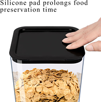 Distributeur de céréales moderne en plastique grande capacité avec impression, idéal pour les fêtes, conteneur de stockage de riz domestique, organisateur de grains de cuisine