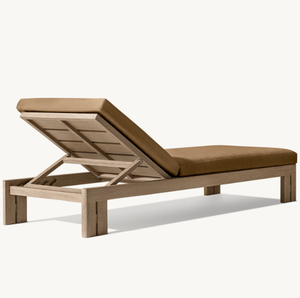 Bahçe Mobilyası Tik Ağacı Havuz Kenarı Rahat Şezlong Tik Ağacı Güneşlenme Koltukları - Product Image 6