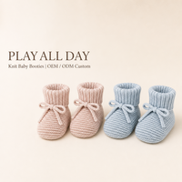Bottines en tricot pour bébé Pinuotu, couleur unie personnalisée, bottines en tricot pour nouveau-nés, garçons et filles, bottines d'hiver chaudes en coton, mignonnes pour bébés