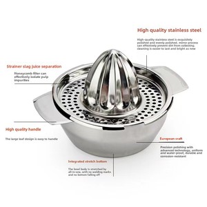 Multifunctional Sustainable Stainless Steel Manual Juicer Hand Press Fruit Vegetable Juice Squeezer Oven Safe Portable Simple - Product Image 3