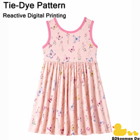 Robe d'été sans manches pour tout-petits OEKO, imprimé personnalisé, vêtements pour filles, robe mignonne personnalisée pour bébé en bambou et élasthanne avec bretelles fines