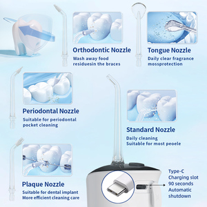 Irrigador Bucal Portátil Inalámbrico con Ozono, 360 ml, 4 Modos, IPX7, Limpiador Dental, Hilo Dental de Agua - Product Image 4