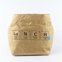 Sac à main en papier brun tyvek pour déjeuner, vente en gros, sac à collation isotherme, loquet à boucle avec feuille d'aluminium