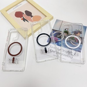 In stile anello magnetico colorato Wireless custodia <span class=keywords><strong>per</strong></span> telefono cellulare trasparente custodia <span class=keywords><strong>per</strong></span> <span class=keywords><strong>Samsung</strong></span> S25 S24 S23 Ultra - Product Image 5