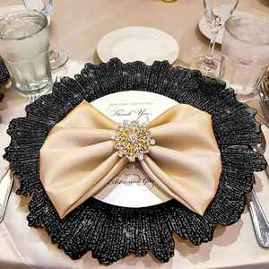Platos Base Decorativos Premium de 13 Pulgadas, Multicolor, Tipo Arrecife, de Plástico Irrompible, para Decoración de Eventos y Bodas, Venta al por Mayor - Product Image 4